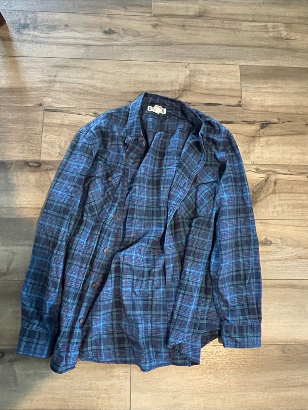Duluth Trading Co Blue Plaid Lightweight Shirt Jacket